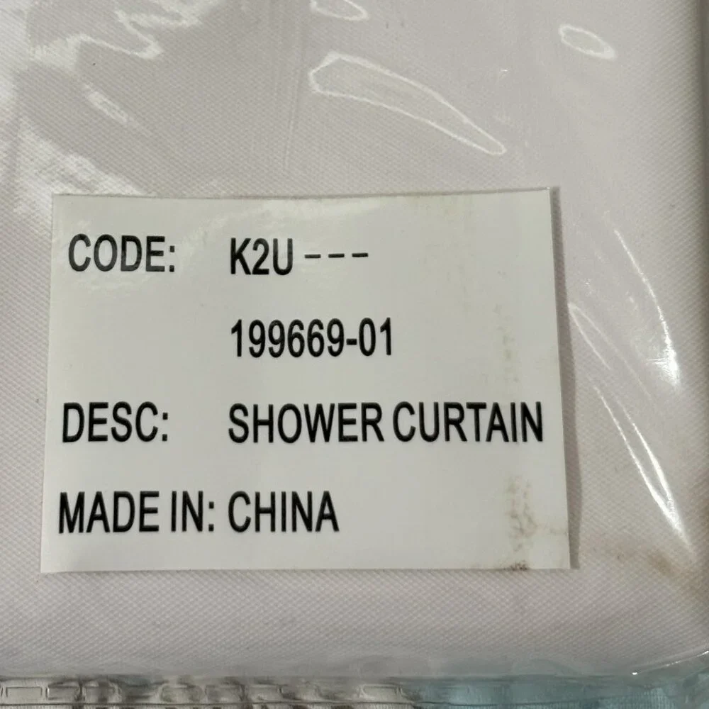 Maytex Mills heavy-duty white shower curtain or liner, 72